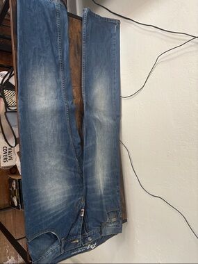 Lrg Men's Faded Blue Straight Jeans